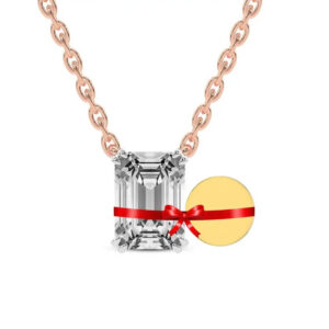 Euphoria Jewellery 14KT Rose Gold BIS Hallmarked EF VVS 2 CT Solitaire Certified Diamond Pendant Without Chain