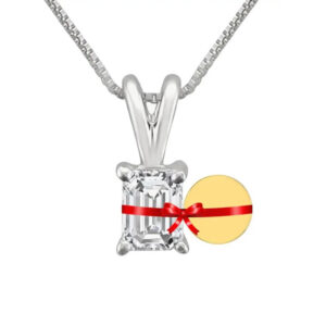Euphoria Jewellery 14KT White Gold BIS Hallmarked EF VVS 2 CT Solitaire Certified Diamond Pendant Without Chain