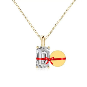 Euphoria Jewellery 14KT BIS Hallmark Yellow Gold EF VVS 0.90 CT Solitaire Certified Diamond Pendant Without Chain