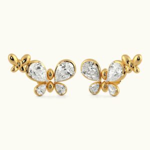 Euphoria Jewellery 14KT Yellow BIS Certified Hallmarked Pears Earing