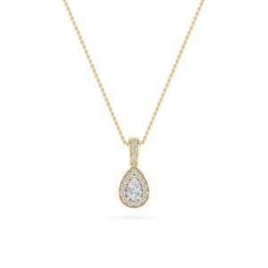 Euphoria Jewellery 14KT BIS Hallmark Pear Round Pendant Without Chain