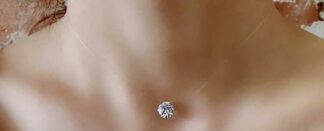 Invisible Floating Diamond necklace