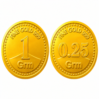 1.25gm 24KT 999 purity certified gold coin / bullion in blister packaging