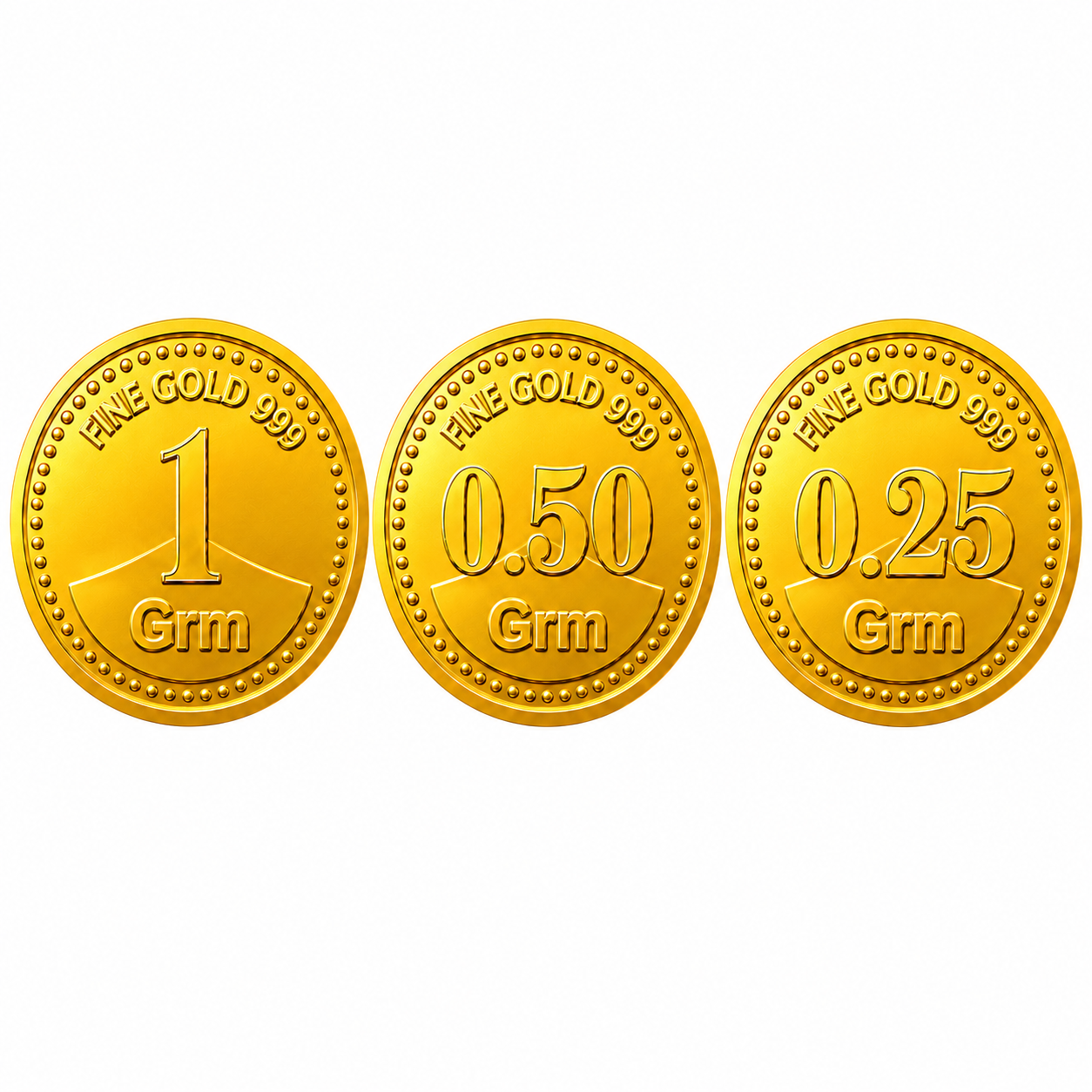 1.75 gram 24KT pure gold coin with 999 finese
